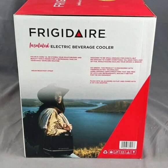 Frigidaire Top Opening White 6-Can Insulated Mini-Fridge/Cooler. NIP - Picture 4 of 9